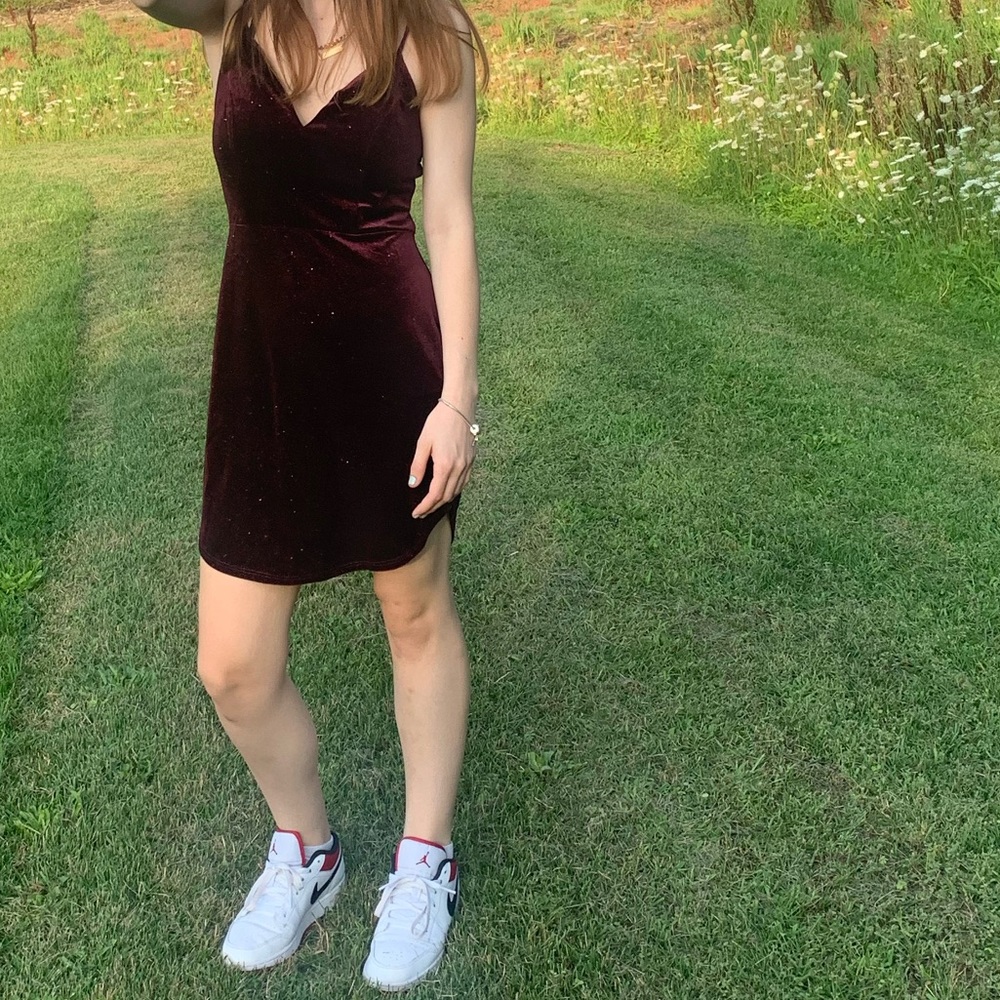 Sparkly Burgundy Eclipse Formal Dress